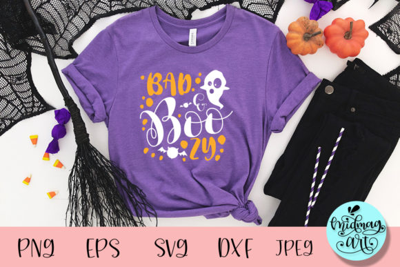 Download Bad and Boozy Svg, Halloween Shirt Svg - Halloween shirt Collection