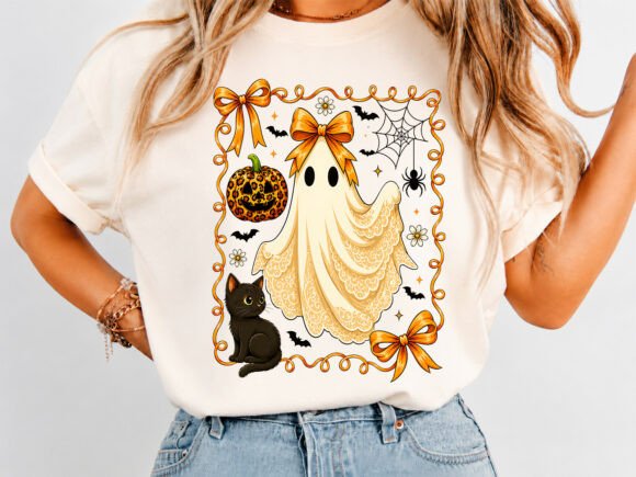 Download Cute Ghost Cat Halloween Shirt - Halloween shirt Collection