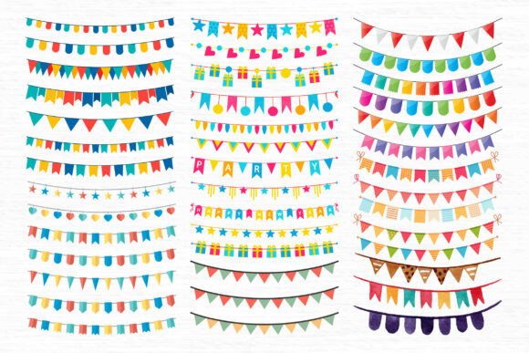 Download Bunting Banners Garland Party Flag SVG - Banners Collection