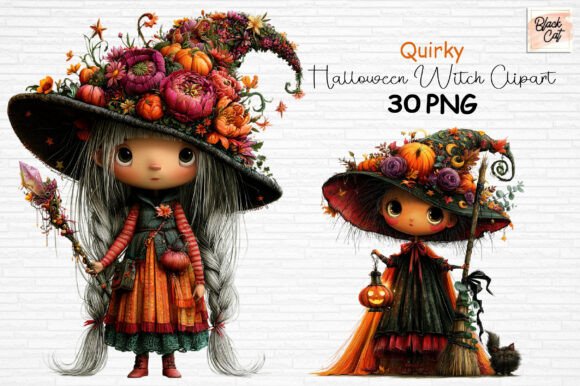 Download Quirky Halloween Witch Clipart Bundle - Premium Bundle