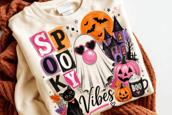 Download Spooky Vibes PNG, Ghost Halloween Shirt - Halloween shirt Collection