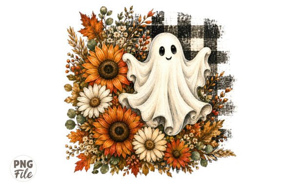 Download Fall Ghost PNG, Floral Halloween Shirt - Halloween shirt Collection